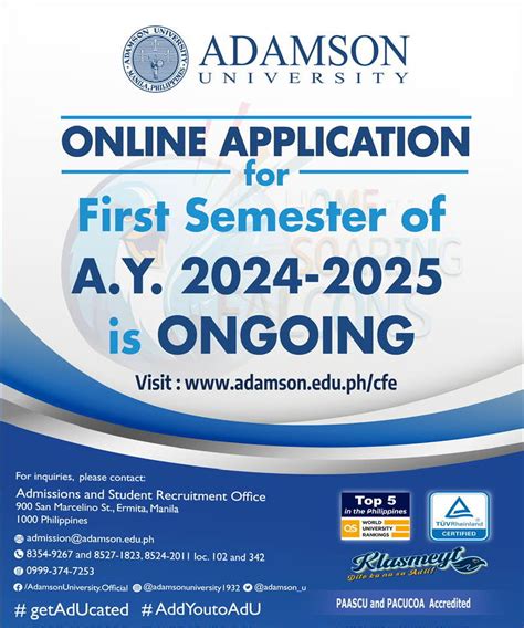 Online application for A.Y. 2024.